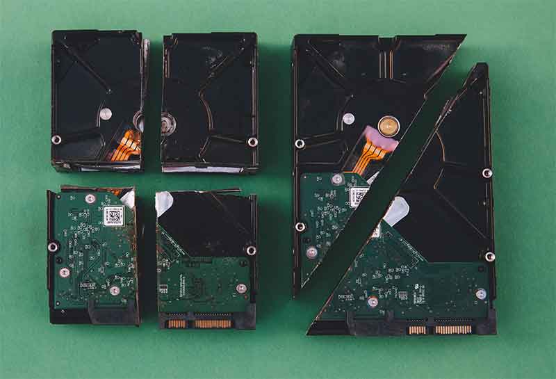 hdd cut into pieces